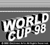 World Cup 98 title screen for GameBoy